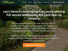 Tablet Screenshot of leesgenerallandscaping.com
